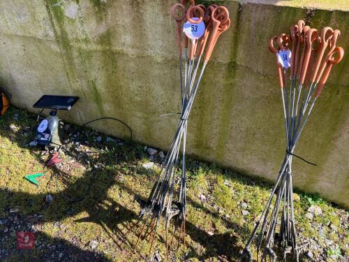 10 GALLAGHER ELECTRIC FENCE STAKES (53)