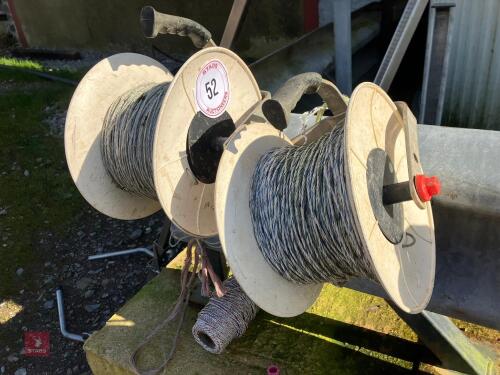 2 GEARED ELECTRIC FENCE REELS (52)