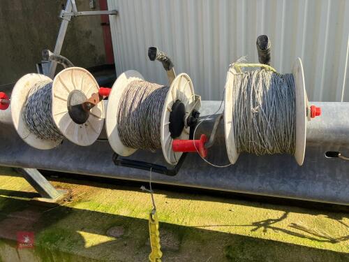 3 GEARED ELECTRIC FENCE REELS (51)