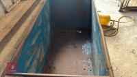 LARGE METAL 4 WHEEL FEED BIN - 7