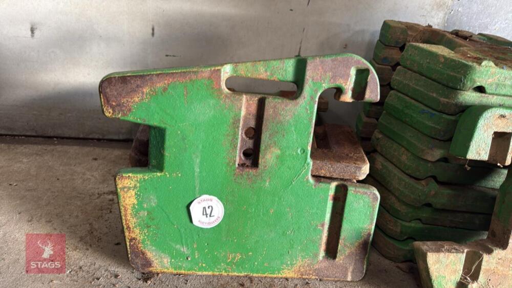7 JOHN DEERE 50KG FRONT TRACTOR WEIGHTS