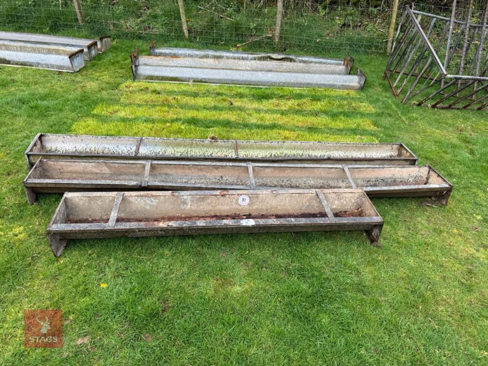 3 GROUND FEED TROUGHS