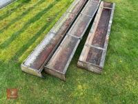 3 GROUND FEED TROUGHS - 4
