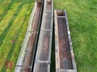 3 GROUND FEED TROUGHS - 6