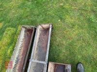 3 GROUND FEED TROUGHS - 10