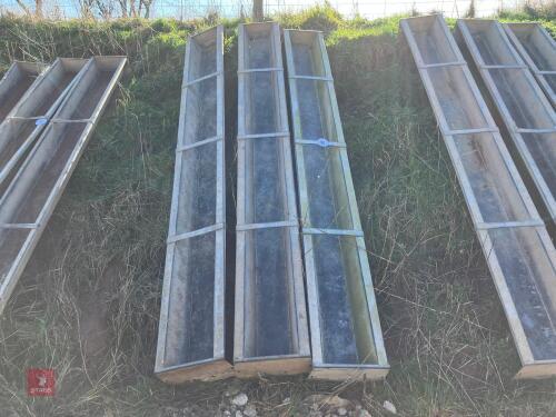 3 X 9' GROUND FEED TROUGHS (90)