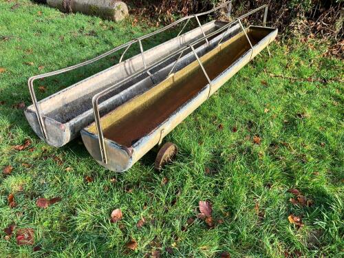 2 X 9' MOBILE GROUND FEED TROUGHS
