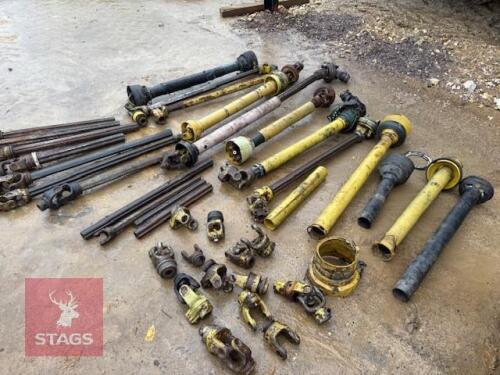 LRG SELECTION OF USED PTO SHAFTS, ETC