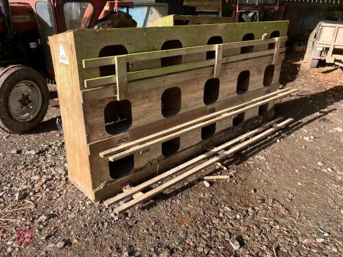 2 X 8' WOODEN CHICKEN EGG LAYING BOXES