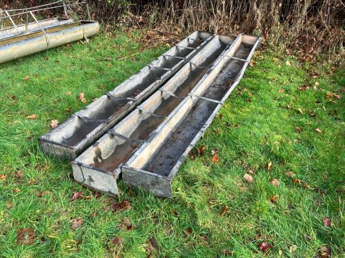 3 X 9' GALVANISED GROUND FEED TROUGHS