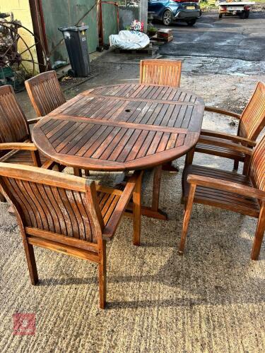 STERLING PLANTATION TEAK TABLE & CHAIRS