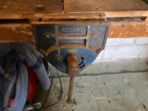 RECORD WOODWORKING BENCH VICE