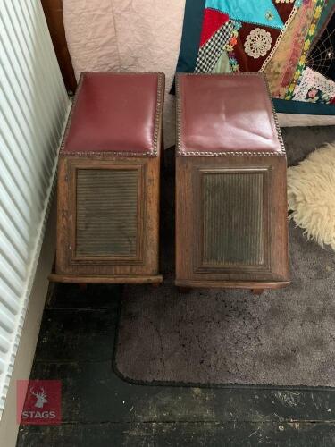 2 VINTAGE SHOW SHOP STOOLS