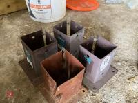4 X 4'' BOLT DOWN POST CARRIERS - 4