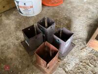 4 X 4'' BOLT DOWN POST CARRIERS - 6