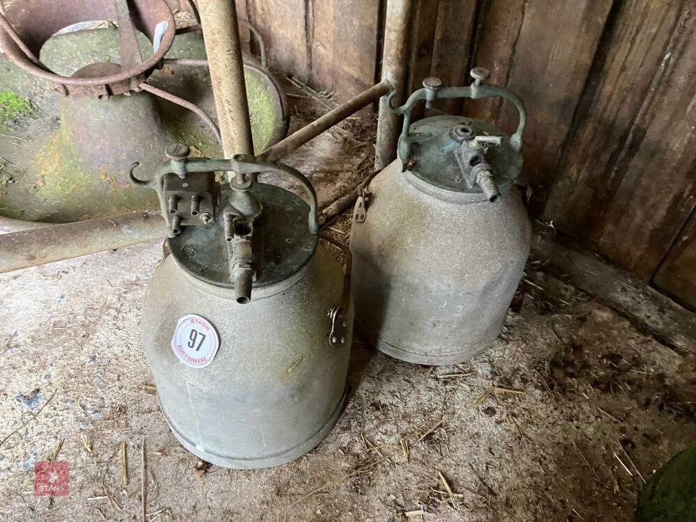 2 X ALUMINIUM DUMP BUCKETS