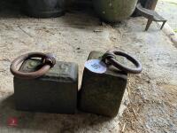 2 X 56LB IRON WEIGHTS - 2