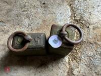 2 X 56LB IRON WEIGHTS - 3
