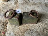 2 X 56LB IRON WEIGHTS - 6