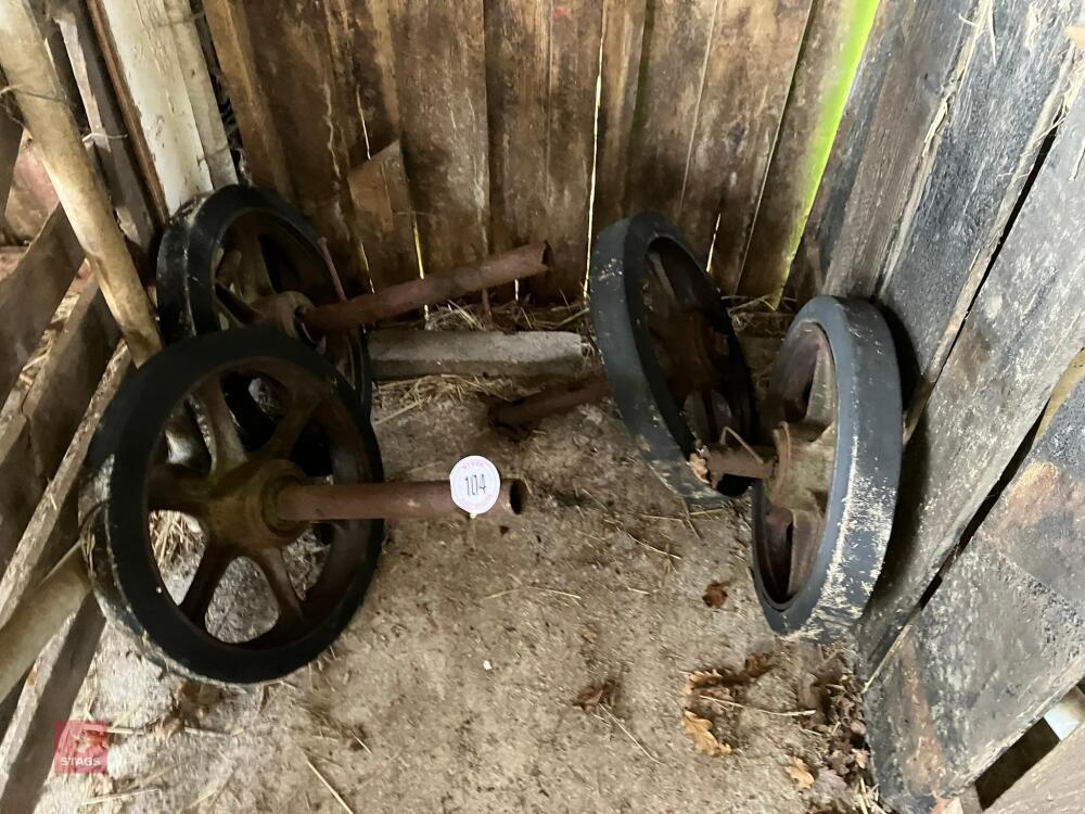 4 CAST IRON WHEELS