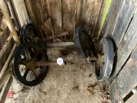 4 CAST IRON WHEELS