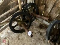 4 CAST IRON WHEELS - 2