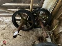 4 CAST IRON WHEELS - 3