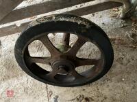 4 CAST IRON WHEELS - 6
