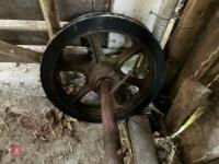 4 CAST IRON WHEELS - 7
