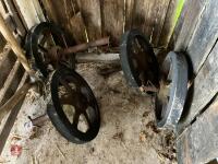 4 CAST IRON WHEELS - 9