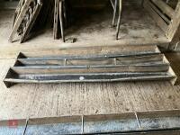 3 X GALVANISED GROUND FEED TROUGHS - 3