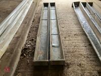 2 X GALVANISED GROUND FEED TROUGHS - 4