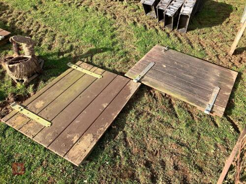 PAIR OF WOODEN STABLE DOORS
