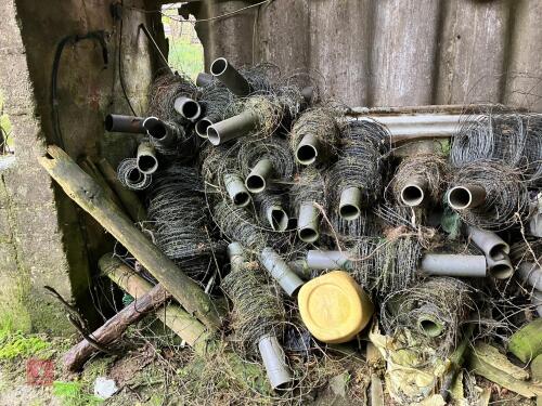 6 X USED ROLLS OF BARBED WIRE