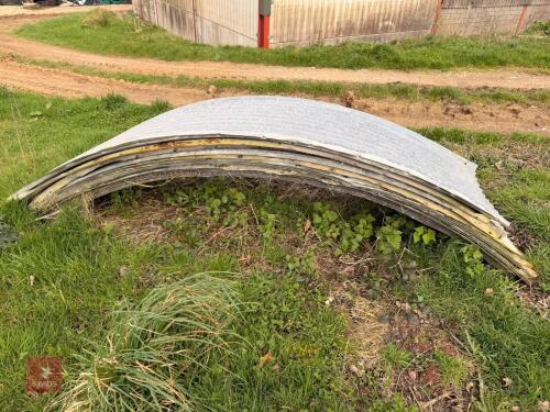 10' LONG CURVED GALVANISED SHEETS