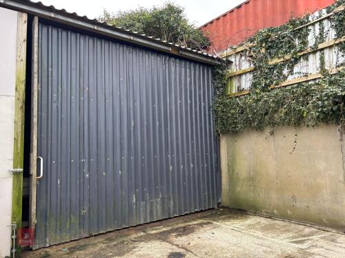 2 LARGE SHEETED SHED DOORS
