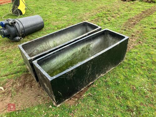 2 RECTANGULAR GARDEN PLANTERS