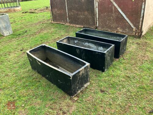 3 RECTANGULAR GARDEN PLANTERS