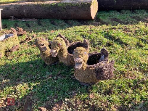 3 DUCK GARDEN PLANTERS