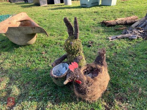 RABBIT & CHICKEN GARDEN PLANTERS