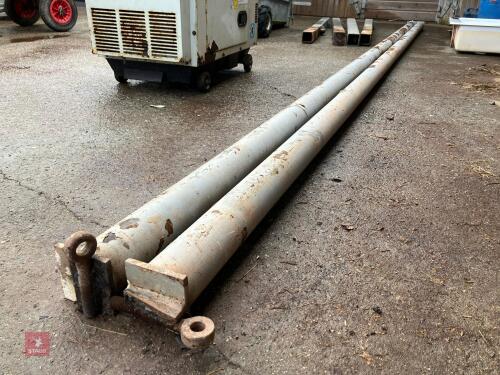 2 X 18' STEEL SUPPORTS/BEAMS