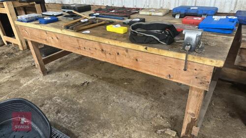 7' 10'' WORKBENCH AND VICE