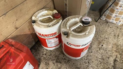 2 DRUMS OF MANITOU OIL