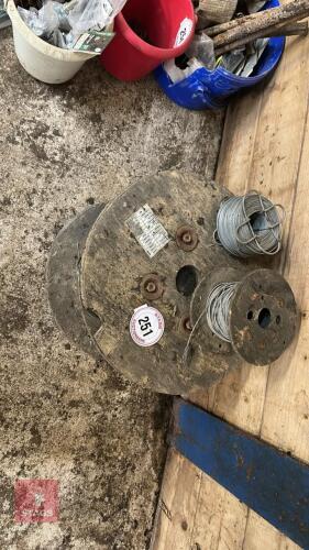 3 ROLLS OF WIRE / WIRE ROPE