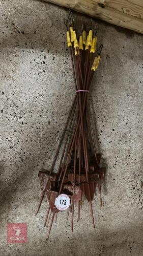 20 METAL ELECTRIC FENCE STAKES