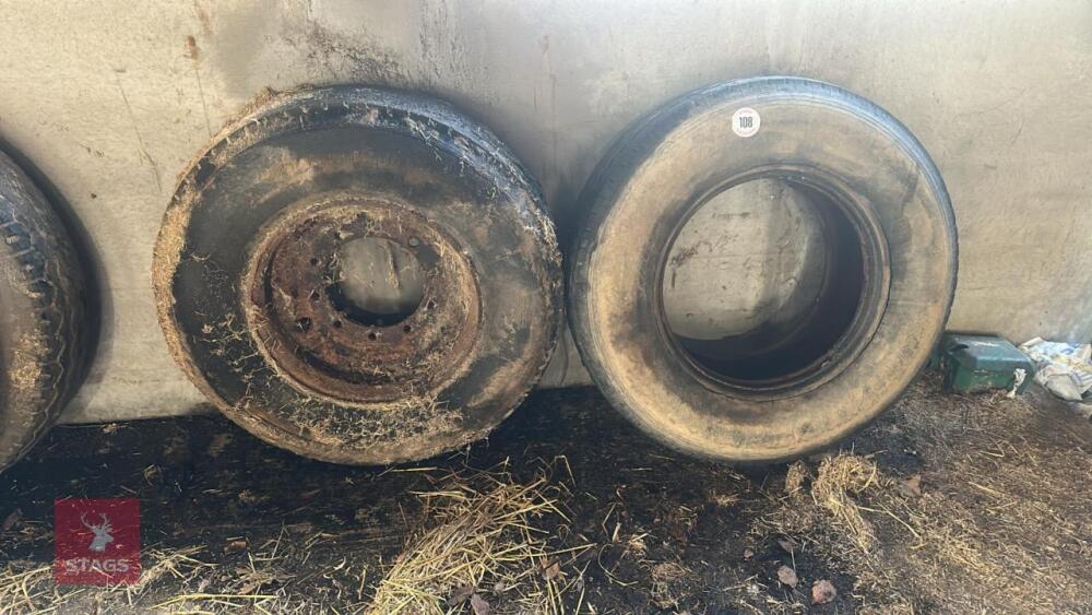 2X 385/65R22.5 TYRES