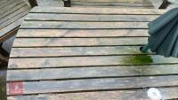 GARDEN TABLE, BENCHES & CHAIRS - 8