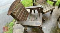 GARDEN TABLE, BENCHES & CHAIRS - 10