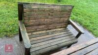 GARDEN TABLE, BENCHES & CHAIRS - 12