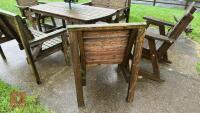 GARDEN TABLE, BENCHES & CHAIRS - 15